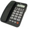 FUBESK Telefono fisso con filo con segreteria telefonica per ufficio domestico (nero)