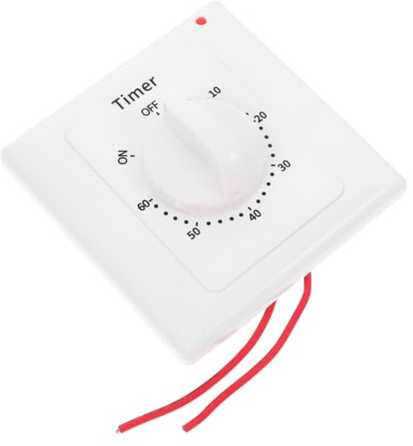 Sewroro Interrupteur Minuterie Mécanique à Montage Saillie Commutateur Minuterie avec Compte pour Éclairage et Appareils Ménagers Polyvalents