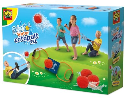 SES Creative - Wasserkatapult Splash XXL – Splashballs werfen – Alternative zu Wasserballons – Wasserspielzeug für Kinder – kann von 1 oder 3 Personen verwendet Werden