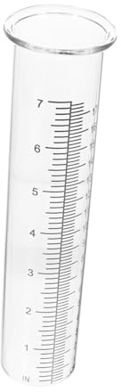 UKCOCO Pluviomètre Précipitations en de Tube Verre pour Remplacement Borosilicaté 7 Pouces, Mesure Précise des Jardin et Pelouse Extérieure