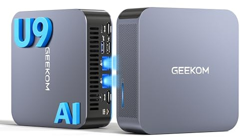 GEEKOM GT1 Mega AI Mini PC mit Intel Core Ultra 9 185H, 16GB DDR5 1TB SSD | 6 USB Ports, 4 x 8K Display, 3-Jahren-Garantie, AR Echtzeitfunktion Business Mini Desktop PC