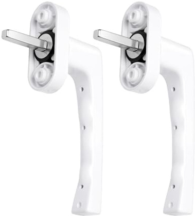 2PCS Poignee Fenetre PVC, en Plastique Résistant pour Fenêtres Intérieures Et Extérieures, Poignée De Fenêtre Polyvalente Utilisable comme Poignée De Porte Intérieure Et Poignée De Porte Extérieure