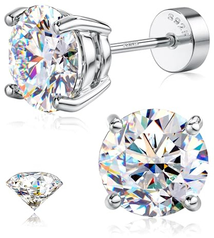 SLLAISS Boucles d'Oreilles Moissanite Femme Argent 925