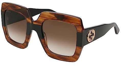 Gucci Damen GG0178S 004 Sonnenbrille, Braun (4/Brown), 54