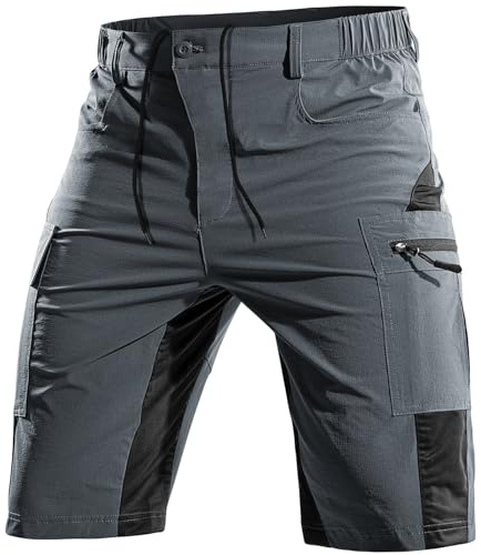 Cycorld Korta byxor herr, vandringsbyxor MTB-byxor män kort andas snabbtorkande Bermuda Cargo shorts arbetsbyxor män korta cykelbyxor cykelbyxor mountainbike