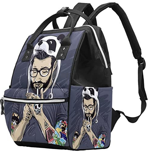 Desheze Wickelrucksack Cooler Mann Windelrucksack Wasserdicht Rucksack Babytasche Reisetasche Für Kinder Mädchen Jungen 27x20x36.5cm