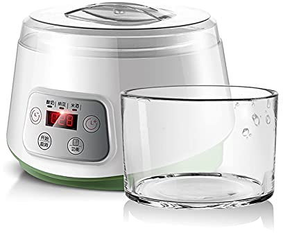HMTE Máquina para Hacer Yogur, máquina eléctrica para Hacer Yogur Los tarros se personalizan según su Sabor y Grosor Revestimiento de Vidrio Seguro y Saludable