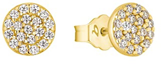 Amor Ohrstecker Damen Ohrschmuck, mit Zirkonia synth., 0,6 cm, Gold, Kommt in Schmuck Geschenk Box, 2013892