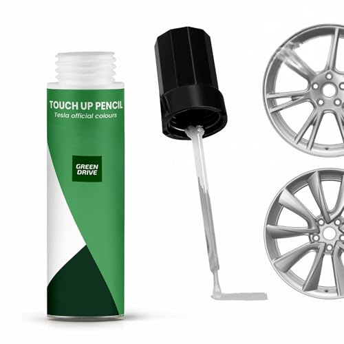 Stylo Retouche Peinture Jantes - Sonic Silver - Jantes Sport 19” (2019-2022) / Jantes Performance avant 2020 / Jantes Gemini Model Y 19”- Tesla Model 3 & Y - Stylo Efface Rayure - Séchage Rapide