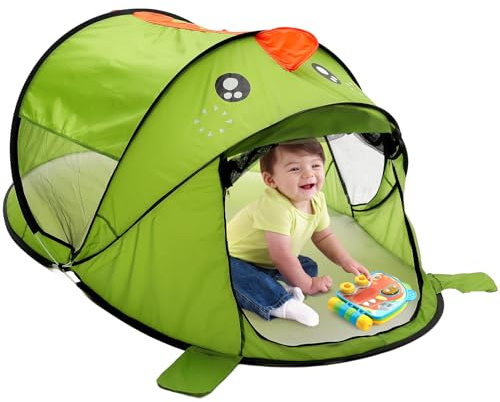 BTGGG Kids Pop Up Tent for Indoor Outdoor Children Play House for Toddlers 2 3 4 Years Old, Foldable Portable Toddler Playhouse Christmas Birthday Gift for Age 3-8 Kids 182 x 96 x 82cm, Green Dinosaur