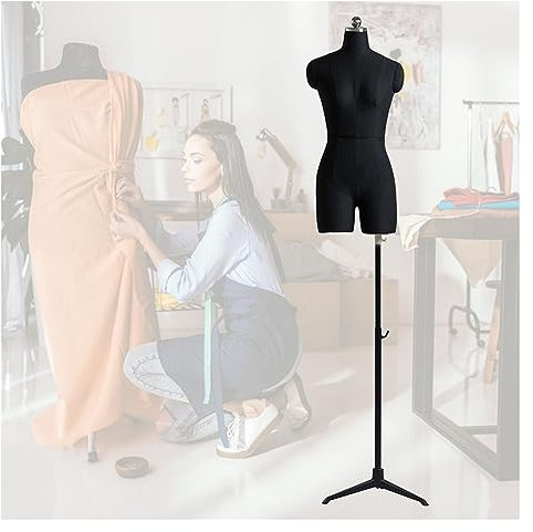 schneiderpuppe Schneiderpuppe Damenbüste Zum Nähen Von Kleidung, Halbkörper Gespaltenes Bein Schaufensterpuppe Schneiderbüste Mit Stativständer Aus Metall Für Kleidung Kleid Schmuck Display for Clothi