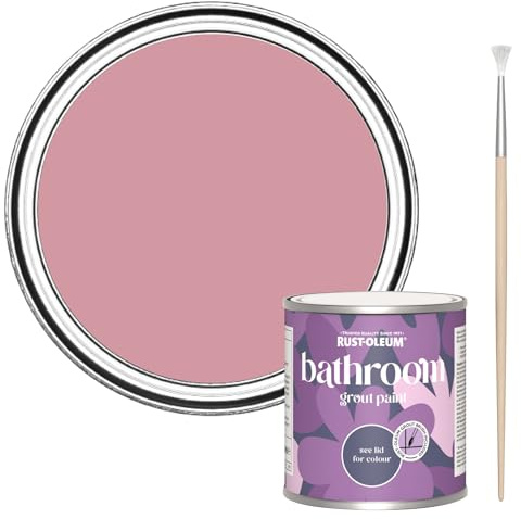 Rust-Oleum Mould-Resistant Pink Bathroom Grout Paint -Dusky Pink 250ml