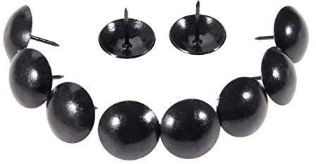 Punaises de tapissier, punaises de tapissier Punaises de Rembourrage, Clous de canapé, Punaise, 10 pièces de 25mm, Clous de Rembourrage Noirs, punaises en Fer Vintage, Clou de Porte