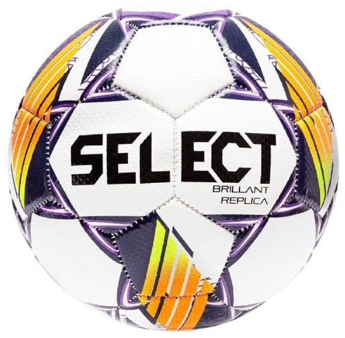 Select Brillant Replica V24 Ball 160063, Unisex, Fußball, White/Purple/Orange/Black, 5