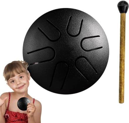 Zungentrommel – Stahltrommel für Kinder, 6 Noten, Handpan-Trommel | 7 | 6 cm wetterbeständige Regenstahltrommel für Anfänger, bunte frühkindliche Bildung, Zungentrommel für Musik, , Erwachse