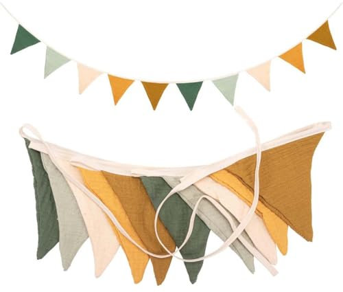 Bandierine Triangolari, 2.6M Bandierine Ghirlanda di Bandierine Ghirlanda Stoffa Cameretta Doppia Faccia Bandierine letto,Per Festa,Compleanno, Matrimonio, Giardino,Decorazioni Interno,esterno