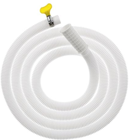 DOITOOL 2m Washing Machine Hose Flexible Drainage Pipe Conditioner Condensation Tube Clamp for Kitchen Bathroom and Laundry Use High Elasticity Easy to Bend