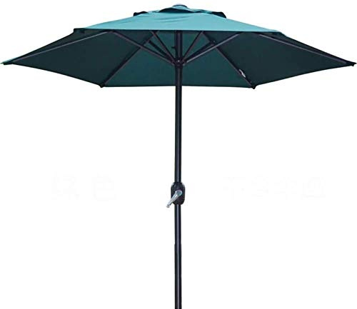 ZJFHEYUO Outdoor Garden Parasols 6.5ft / 2m Round Garden Patio Table Parasol Umbrella, Portable Sun Shelter for Outside Market Terrace Deck Yard Pool Side,Without Parasol Base