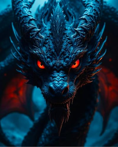 Picmondoo Diamond Painting - 50x50cm - Red Eyes Dragon