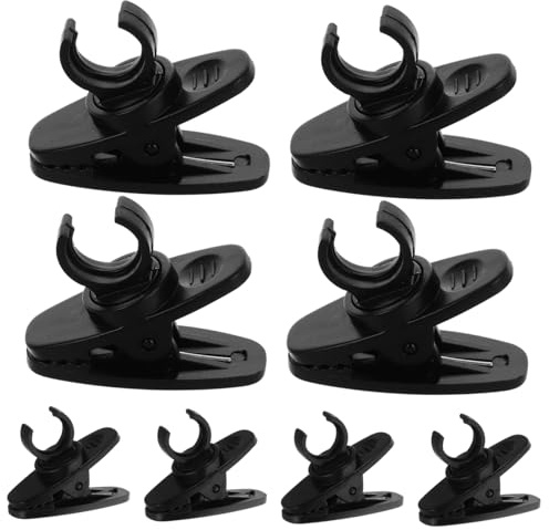 HONITANO 10pcs Abs Microphone Clips Rotatable Shirt Mic Clip 8.5mm Diameter Secure Grip Sleek Professional Design Compatible with 8mm Microphones for Lavalier Mic Use