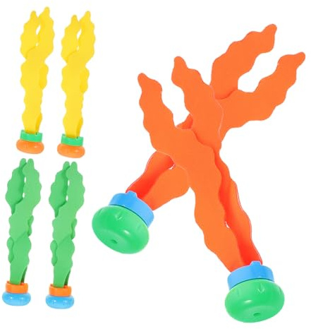 SUPVOX 6 pièces Jouets de Plongée Garçon Fille Forme Algues Jouets Piscine Ludiques pour Jeux Aquatiques et Apprentissage Natation Couleur Aléatoire Couleur Aléatoire