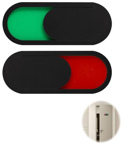 2 Stücke Schieberegler Frei Besetzt, Schiebeschild Frei Besetzt Bürotürschilder Sichtschutzschild Schieberegler Klebeschild Toilette Schild Mit Schieber Sichtschutzschild für Badezimmer Zimmer