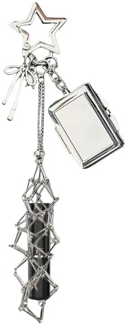 Porte-clés Porte-Soin des Lèvres – Trousse À Maquillage Portable 20 X 5 X 1 Cm avec Miroir, Organisateur De Support De Rouge À Lèvres | pour Femmes Adolescentes Filles À Main À Dos À Main,