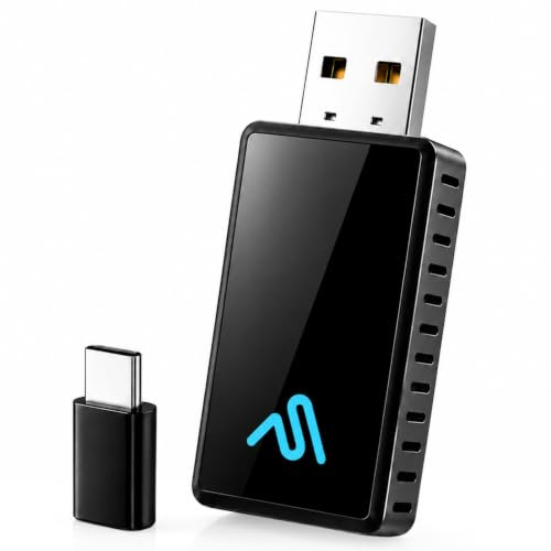 AutoSky Adattatore wireless CarPlay & Android Auto – Dongle USB senza fili per iPhone & Android | Plug & Play, connessione rapida
