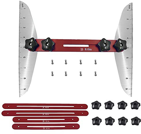 ZYWUOY Stair Treads Gauge Template Tool - Stair Jig, Measuring Stair Tool, Shelf Scribe