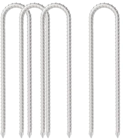 Ancla de suelo, piquetas para tienda de campaña, 4 anclajes de suelo para camping, 27 cm de largo, valla fija, columpio, trampolín, tienda de campaña, poste de fútbol y otros anclajes de suelo,