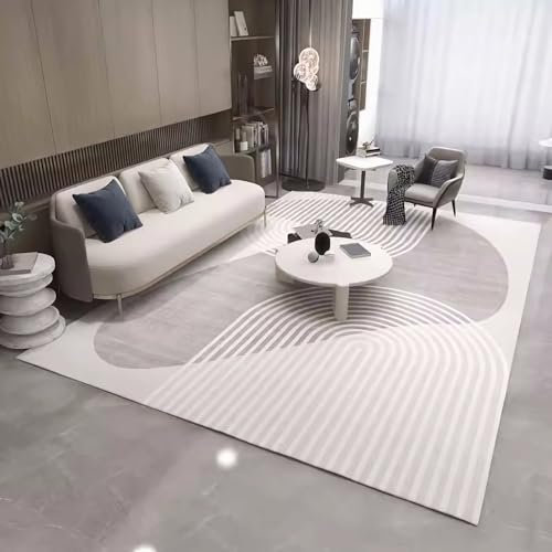 Teppich landhausstil deko Teppich babyzimmer Teppich Junge Grau beige Geometrisches Streifendesign Wohnzimmer Sofateppich Teppich Flur rutschfest 60x120cm