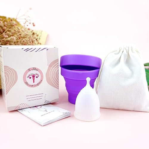 K-Flow Menstrual Cup (White&Purple,Large)