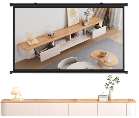 HYANXUE Floating TV unit In Solid Wood, Wall Mounted TV Cabinet, Floating Shelves With Door, Modern Entertainment Media Console Center Large Storage TV Bench (Wood, 140CM/55.1)