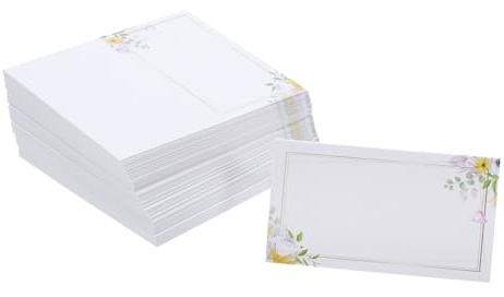 Cabilock 100piezas Tarjetas De Lugar Flores Para Bodas Tarjetas De Nombre Mesa Decoración De Mesa Para Recepciones Banquetes Cenas