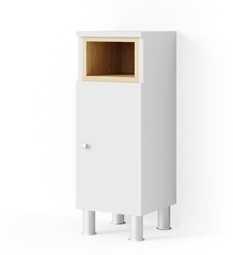 Vicco Midischrank Aquis, Weiß, 30 x 81.8 cm | zur Aufbewahrung im Badezimmer und kombinierbar mit Aquis
