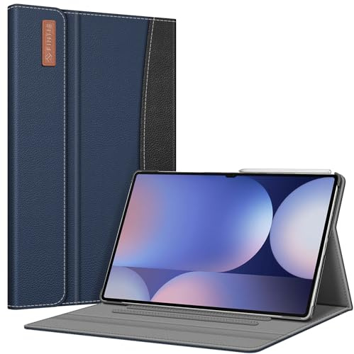 Fintie Fodral för Samsung Galaxy Tab S8 Ultra 14,7 tum 2022 (modell SM-X900/X906), portföljstativ med flera vinklar, automatisk sov/vakna, marinblå