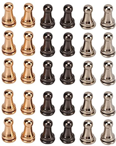 30 Pezzi a Testa Tonda, Kit di Viti per Rilegatura Chicago in Metallo, Vite per Rivetto in Ottone Massiccio, Elevata Durezza, Buona Tenacità, Vite con Bottone a Testa Sferica, Chiodo Accessorio Fai da