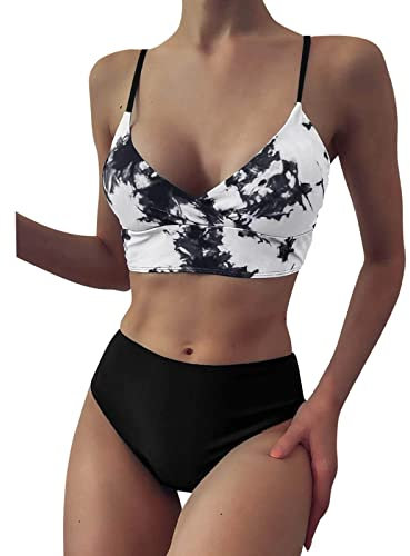 meerjungfrauenflosse Badeanzug mit Bein Strandkleid Damen Schwimmanzug Damen Bikini high Waist Hose Strandkleid Badeanzug XXL bauchweg Curvy Mode Badeshorts