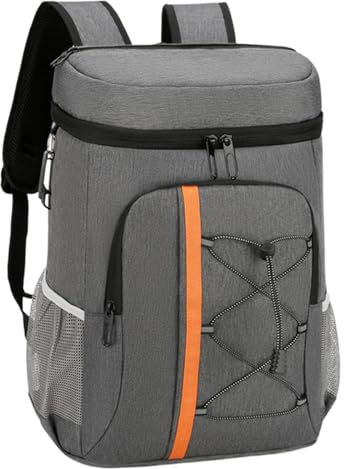 Kühlrucksack Kühltasche Thermotasche Lunch-Rucksack für Picknick Strand Wandern Camping, Dunkelgrau