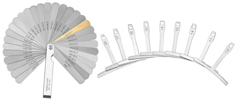 Mikinona Calibro Argento Raggio Inossidabile Acciaio di in Chitarra Distanza per Strumento Misurazione Professionale Righello Corde per Riparazione
