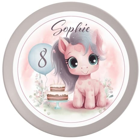 Tortenaufleger Geburtstag Pferd Pony #2 Name & Zahl (20cm)