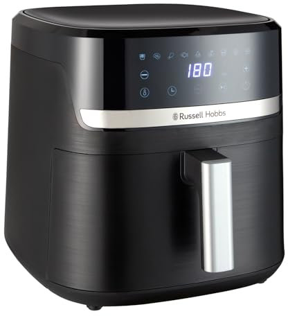 Russell Hobbs Air Fryer [8.3L,Max 200℃, 1800W] (9 Programs, Oil Free Cooking, Rapid Air Technology, Touchscreen, Auto Shut-Off, Keep warm, Roast, Bake, Grill, Dishwasher safe parts) Satisfry 27632