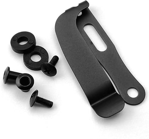 A Set Schwarz Kydex Gürtelclip Messerscheide Metall Kydex Holster Taille Clips Messer Clip Ersatz Kydex Messerscheide Kit Universal Metall Gürtelclip für Messerscheide Teile