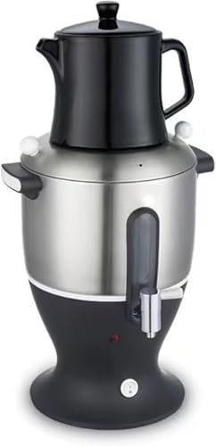Electric Tea Maker with Infuser, Keep Warm Function, Stainless Steel Samovar for Traditional Brewing