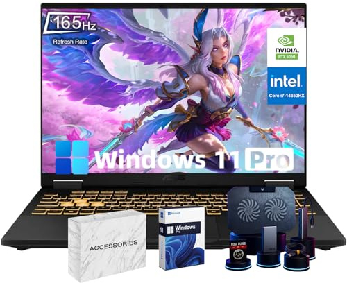 ASUS TUF F16 Gaming Laptop | 16 FHD+ 165Hz Anti-Glare Display | NVIDIA RTX 5060 | 8GB GDDR7 | Intel 14th i7(Up to 5.2GHz, 16 Cores) | WiFi6E | Win 11 Pro | Accessories(64 GB DDR5, 2 TB SSD)