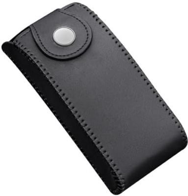 Auto Brillenbox mit PU Leder Vertikale Aufbewahrung, Mehrere Fächer für Sonnenbrillen, Einfache Installation an Sonnenblende, Universal Fit Auto Innenraum Zubehör, Schwarz