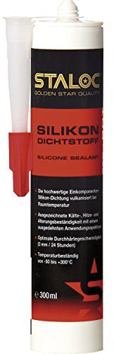 STALOC Hochtemperatur-Silikon-Dichtstoff | rot | Qualitäts-Silikon für den Heizungs- und Motorenbau | 300 ml Kartusche