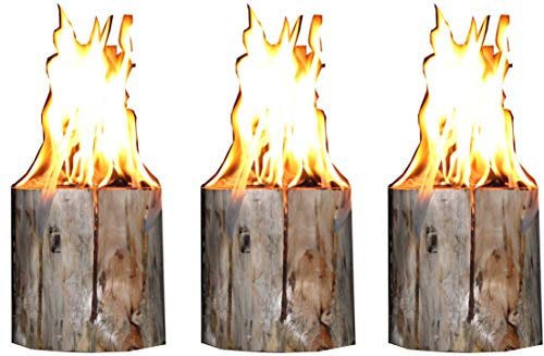 Schwedenfeuer 3 Stück Baumfackel Finnenfackel Gartenfackel Fackel H 19 cm D 9-14 cm Brenndauer ca. 40 Minuten pro Stück