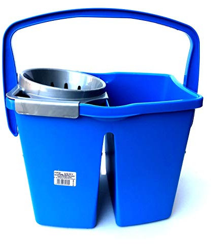 Fercasashop® - secchio doppia vasca con strizzatore 14lt. 2 Vasche da 7 litri con Strizzatore Per Pulizia Casa, Ufficio, Uso Professionale