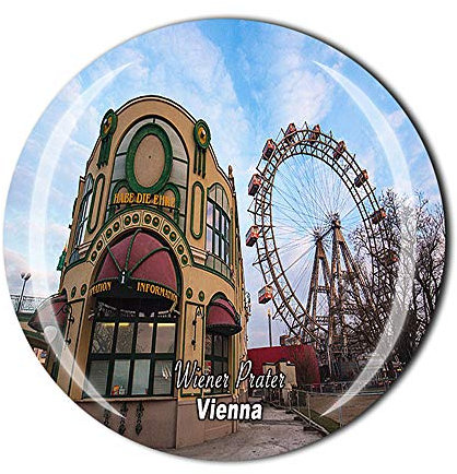 Wiener Prater Wien Österreich Kühlschrankmagnet Reise-Souvenir Geschenk Zuhause Küche Kühlschrank Dekoration Magnetaufkleber Kristall-Magnetsammlung